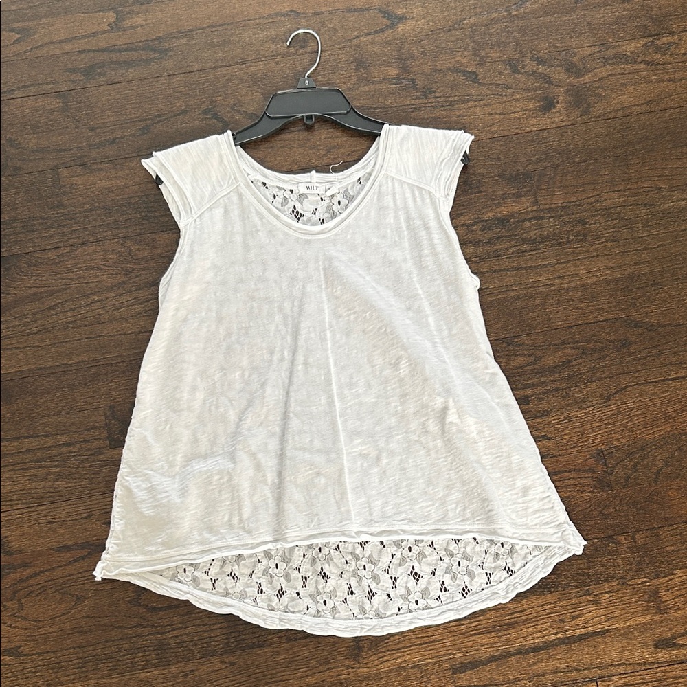Wilt White Lace-Back Tank Top